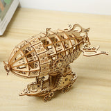 3D creative three-dimensional puzzle manual DIY wooden airship assembly tabletop decoration model children's small toy gifts