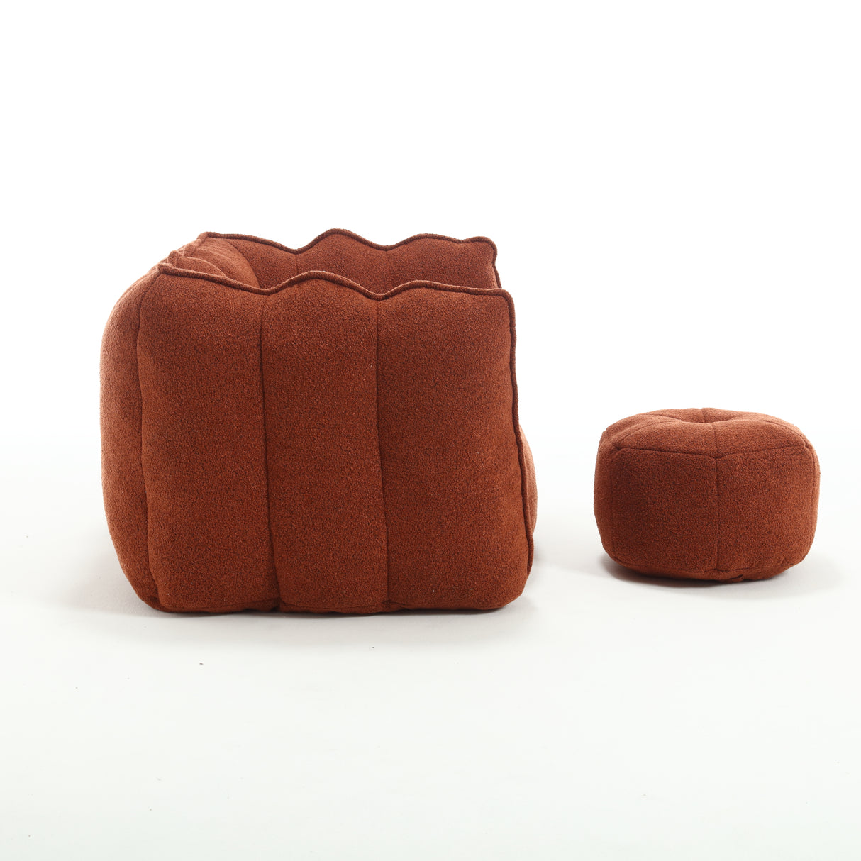 Soft Bean Bag Chair with High Resilient Foam(Chips)for living room and bedroom Comfortable Square Lazy Sofa with  Footstool - V.I.P Digital Presence