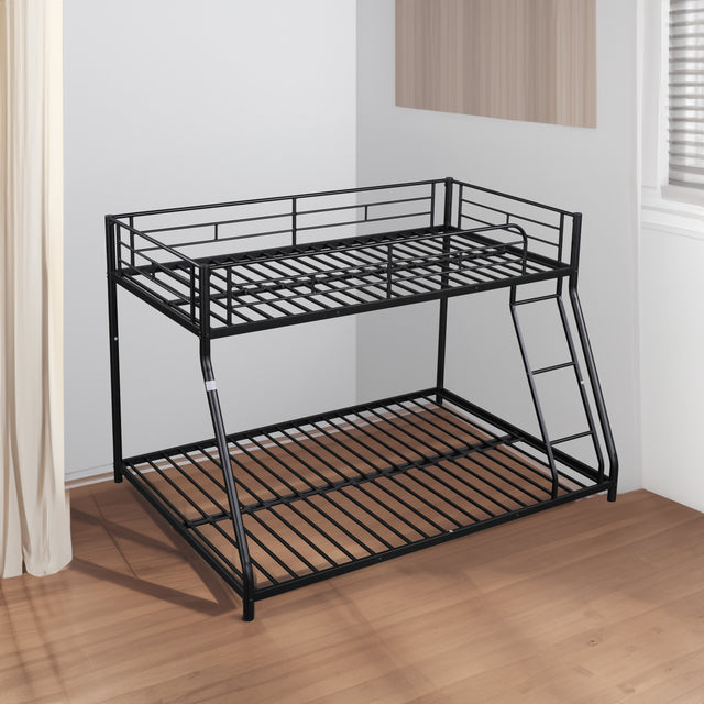 Metal Twin over Full Bunk Bed/ Heavy-duty Sturdy Metal/ Noise Reduced/ Safety Guardrail/ CPC Certified/ No Box Spring Needed - V.I.P Digital Presence