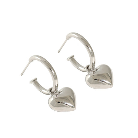 Simple temperament love heart-shaped pendant earrings women's versatile earrings - V.I.P Digital Presence