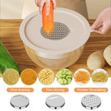 Stainless Steel Mixing Bowl with Lid, Thickened, Multi-functional: Beating, Grating, Stirring, Baking, Salad, Dough Making - V.I.P Digital Presence