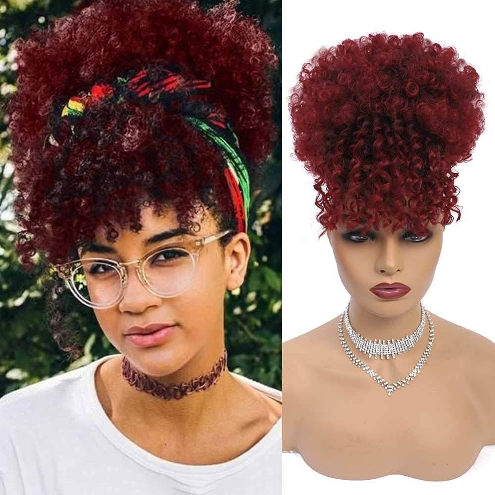 European and American Explosive Wig Bangs Contract African Fluffy Caterpillar Small Roll Contract - V.I.P Digital Presence