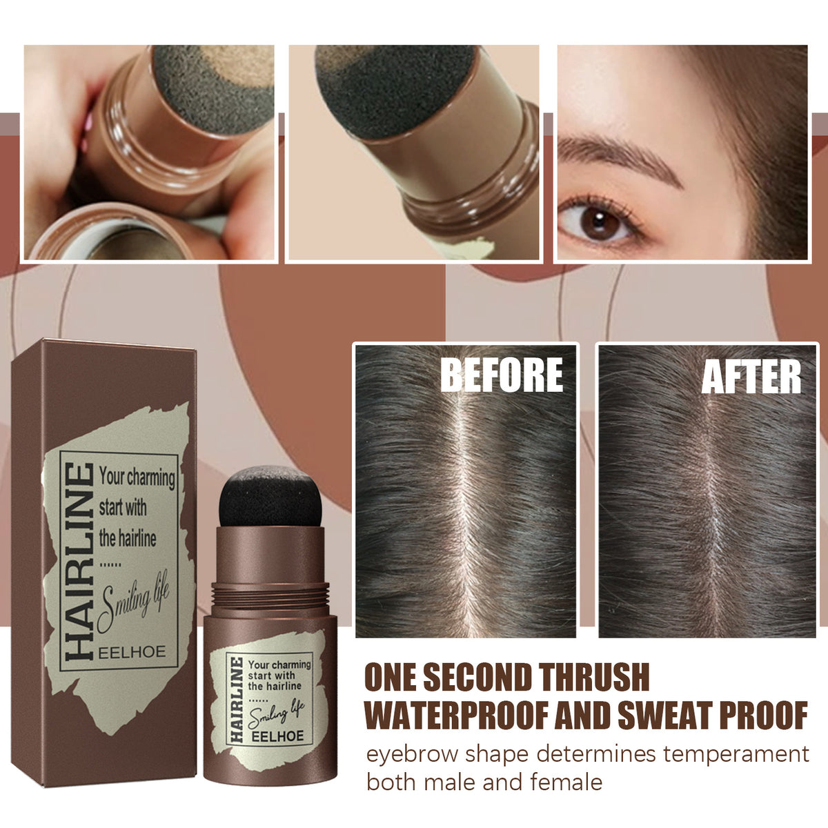 One Step Brow Stamp Shaping Kit Hairline Eyebrow Print Eyebrow Patch Repair Hairline Eyebrow Print - V.I.P Digital Presence