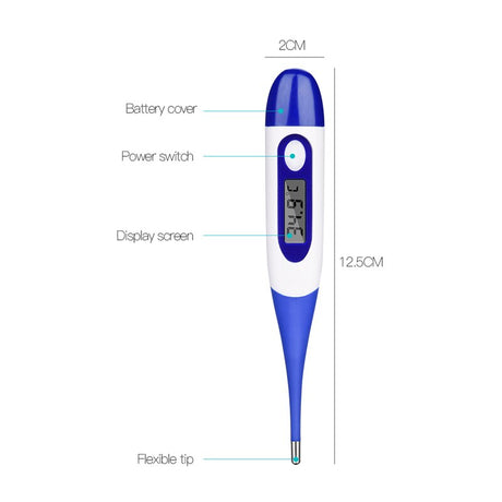 Adult And Infant Kids Baby Body Electronic Digital Temperature Electronic thermometer anal armpit LCD Display With Soft Head 37 - V.I.P Digital Presence