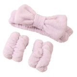 Wash face headband waterproof wrist strap set butterfly bow simple headband wrist 3-piece set - V.I.P Digital Presence