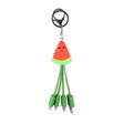 Summer cartoon charging cable refreshing fruit watermelon smiling face keychain data cable creative mobile fast charging cable - V.I.P Digital Presence