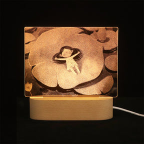 3D Image Internal Carving Laser Acrylic Bedhead Nightlight Plug in - V.I.P Digital Presence
