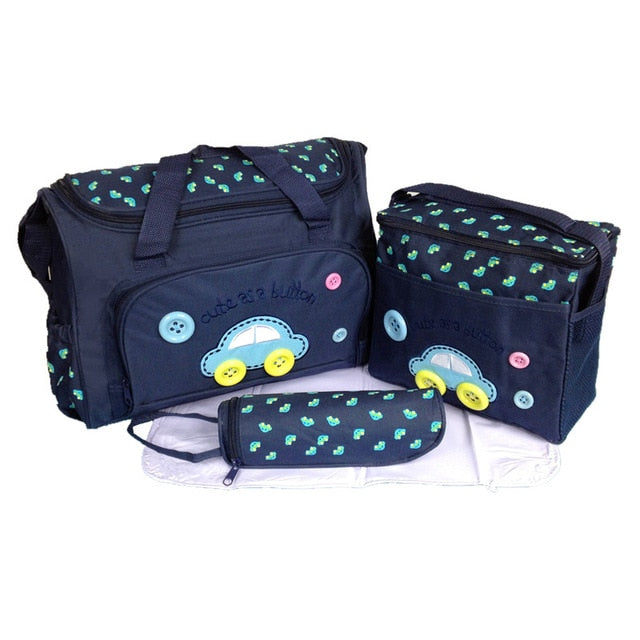 4 Pieces/Set Fashion Infant Baby Nappy Bag, Mommy Maternity Bags Large Capacity Baby Bag Stroller Hobos Desinger Nursing Bag - V.I.P Digital Presence