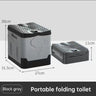 Portable folding camping toilet: adult/child use, self-contained, with lid and seat. - V.I.P Digital Presence