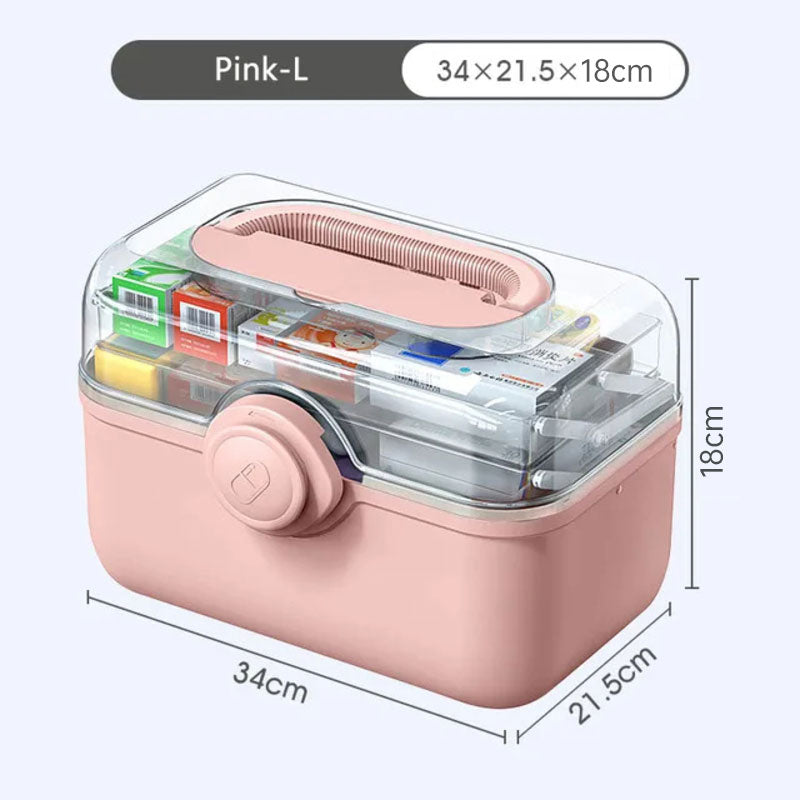 Large Capacity Family Medicine Organizer Box Portable First Aid Kit Medicine Storage Boxes Organizers Plastic Organizing Home - V.I.P Digital Presence