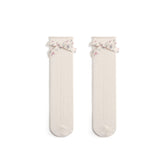 Hollow Mesh Floral Bow Princess Socks Combed Cotton Girls Stockings - V.I.P Digital Presence