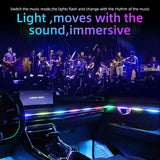 10 in 1 Car LED Acrylic Light Strip RGB Symphony Auto Interior Strip Lights Remote/APP Control Decorative Atmosphere Lamp - V.I.P Digital Presence