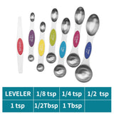 Magnetic suction double head measuring spoon 9-piece set of stainless steel baking household kitchen salt spoon - V.I.P Digital Presence