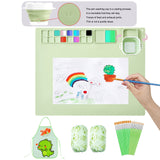 Silicone painting pad, simple solid color art painting pad, children's graffiti pad, washable watercolor color matching silicone - V.I.P Digital Presence