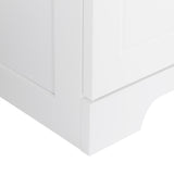 Tall Bathroom Cabinet with Four Doors, Large Storage Space Open Shelve, Upper Storage Cabinet, Whit - V.I.P Digital Presence