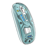 Bluetooth wireless transparent mouse mute dual-mode desktop computer laptop office business USB - V.I.P Digital Presence