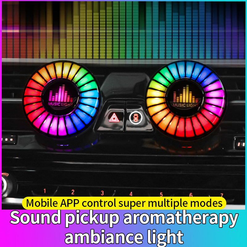 Car aromatherapy air outlet atmosphere light Car sound pickup light Car perfume voice-controlled rhythm light - V.I.P Digital Presence