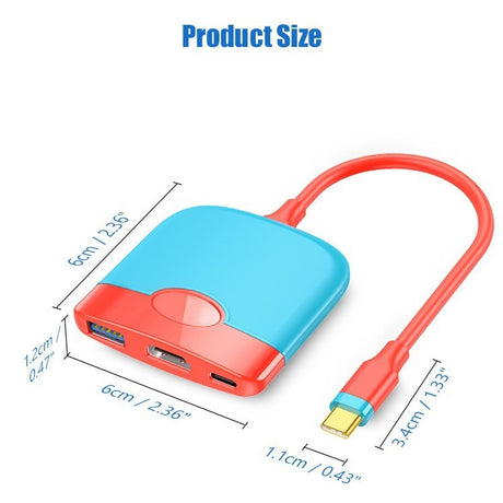 Suitable for Nintendo Type-C three in one docking station Switch portable base high-definition video cable converter - V.I.P Digital Presence