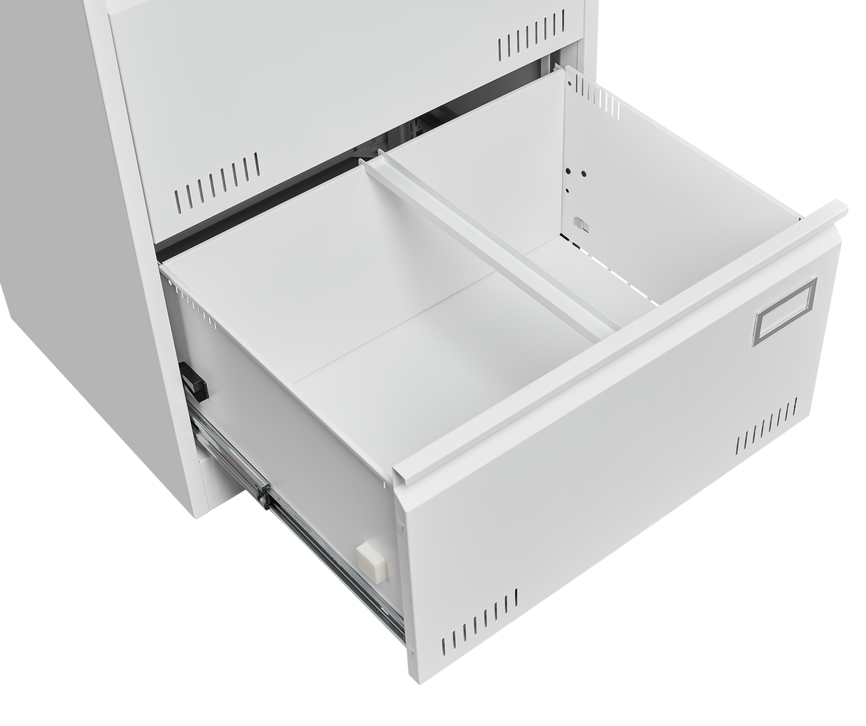 Horizontal file cabinet, 2 drawers, white file cabinet with lock, metal file cabinet with lock, 3 drawers, legal office cabinet - V.I.P Digital Presence