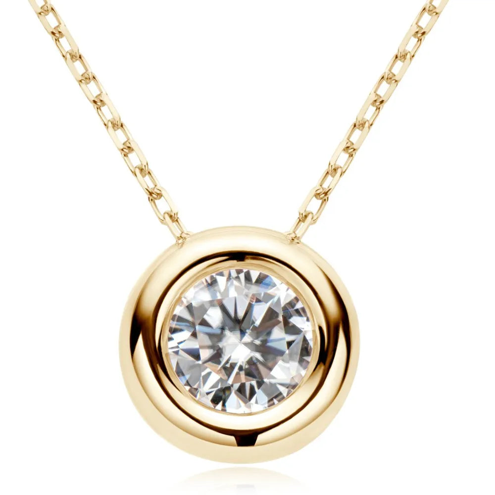 1 Carat Moissanite 925 Sterling Silver Necklace - V.I.P Digital Presence