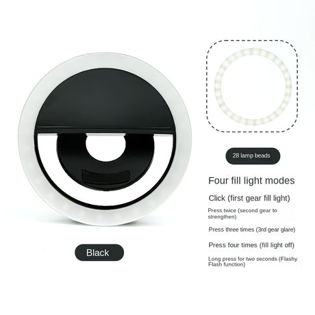 RK-12 Mobile Phone Fill Light Wholesale Live Beauty Selfie Lighting Round Flash Charging LED Fill Light - V.I.P Digital Presence