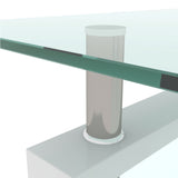 White Coffee Table Clear Coffee Table Modern Side Center Tables for Living Room Living Room Furniture - V.I.P Digital Presence