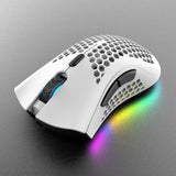 2.4GHz Wireless Gaming Mouse 7 Button 1600 DPI Adjustable RGB Backlit Rechargeable Mouse Lightweight Honeycomb Shell Gamer Mice - V.I.P Digital Presence