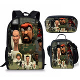 New 3PC-SET Skibidi Toilet Man Backpack Custom Game Peripheral Schoolbags For Primary Secondary School Teenage - V.I.P Digital Presence
