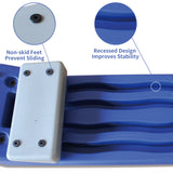 Aerobics Step Platform Height-Adjustable Fitness Equipment Stepper Trainer Exercise Step Platform Sliding Lifting Pad Blue