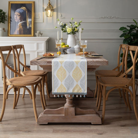 Jacquard table flag small fish green contrasting color dining table fabric holiday coffee table bed flag TV cabinet - V.I.P Digital Presence