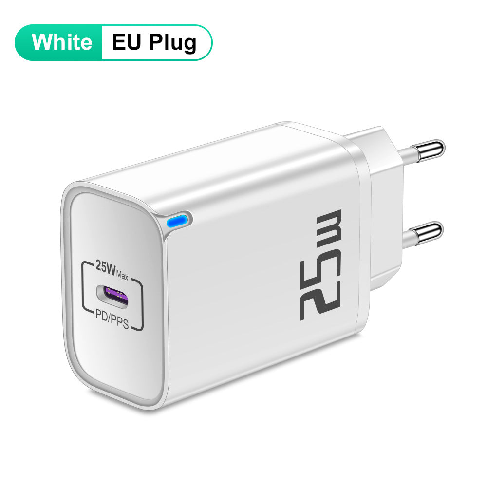 Cargador de teléfono móvil de carga rápida PD de 20 W, cabezal de viaje de carga rápida PD de 20 W