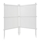Privacy Screen Panels Kit Air Conditioner Trash Can Enclosure Vinyl white color - V.I.P Digital Presence