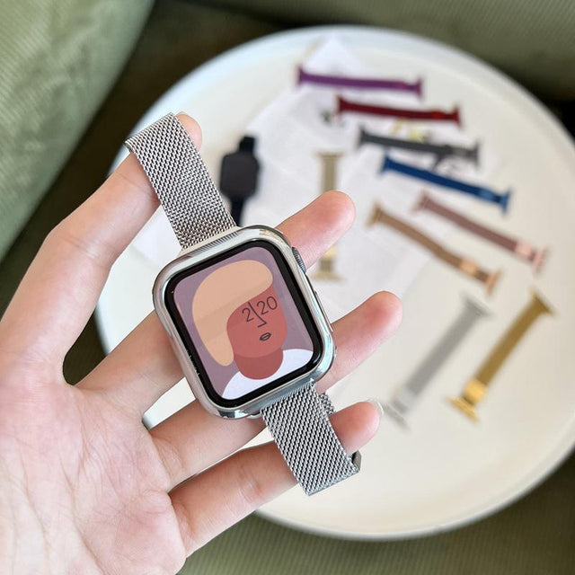 Apple Watch S7/S8 Thin Milanese Loop Strap for iWatch Series 9 - V.I.P Digital Presence