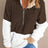 Color Block Half Zip Long Sleeve Fuzzy Sweatshirt - V.I.P Digital Presence
