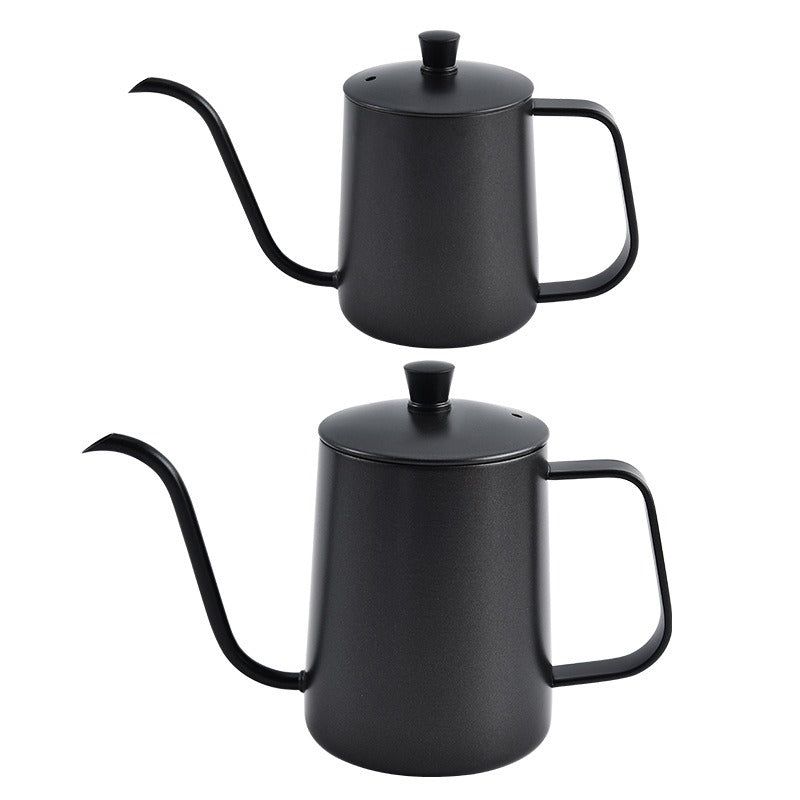 Household coffee hand brewing pot with narrow mouth and long mouth coffee pot with lid - V.I.P Digital Presence