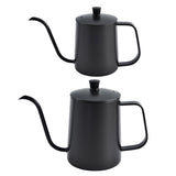 Household coffee hand brewing pot with narrow mouth and long mouth coffee pot with lid - V.I.P Digital Presence