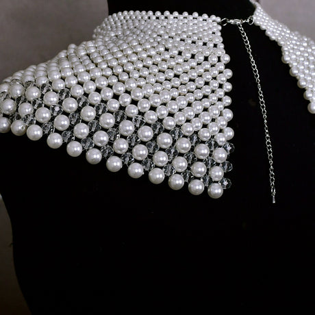 Bridal Shoulder Necklace Fashion Body Chain Pearls Beaded Women Layered Choker Wedding Accessories - V.I.P Digital Presence