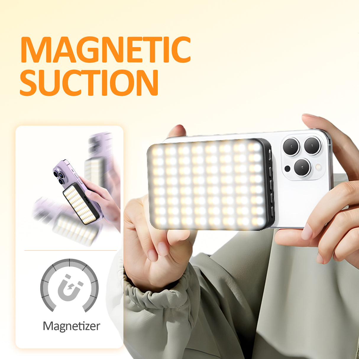 Magnetic fill light LED video conference phone fill light camera photography live broadcast photography pocket light - V.I.P Digital Presence