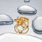 Gold-Plated Stainless Steel Star Ring - V.I.P Digital Presence