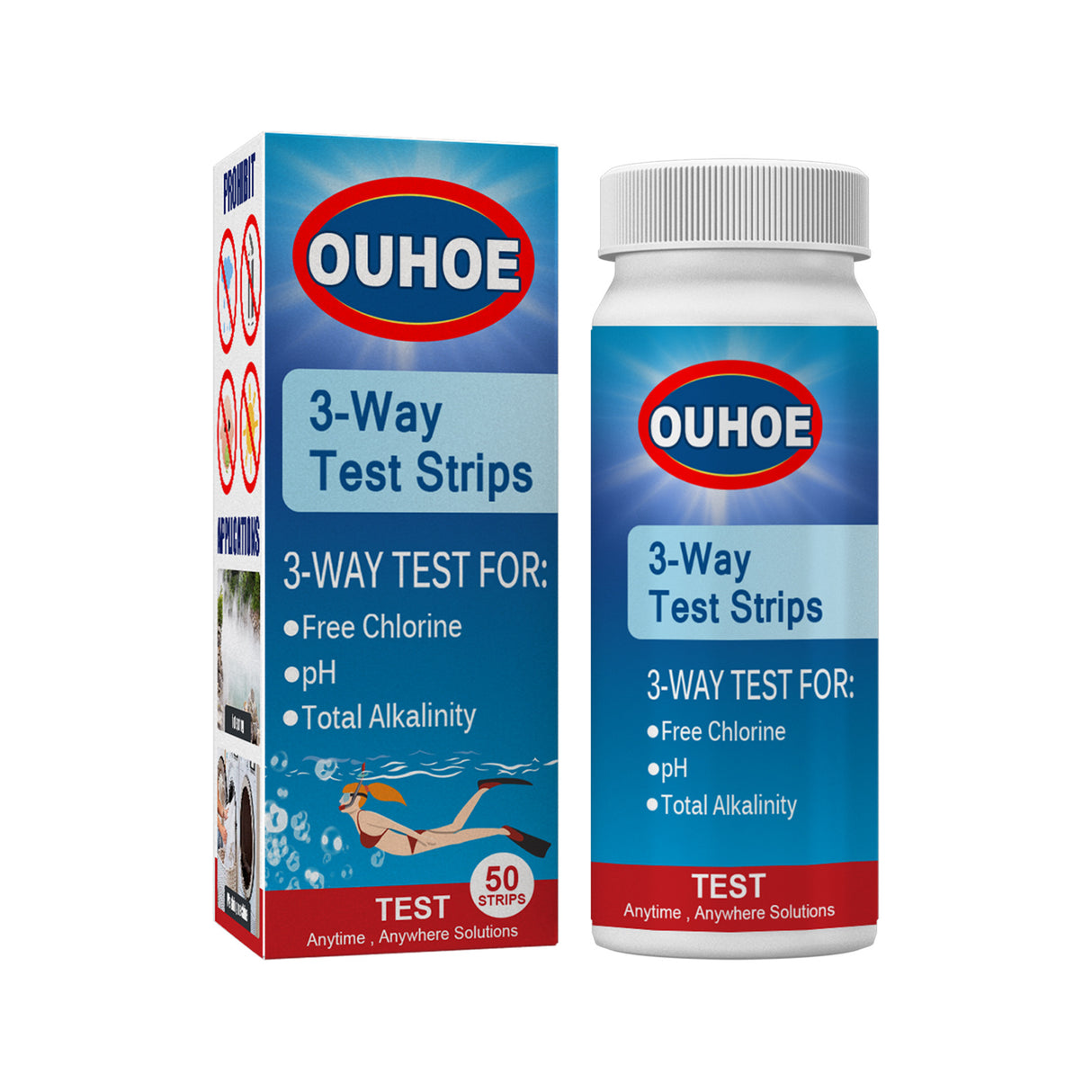 3-In-1 Ph Test, Paper Pool Water Quality Total Alkalinity Hardness Pool Clean Water Ph Test Strip - V.I.P Digital Presence