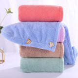 Super absorbent double-layer thickened coral velvet quick drying hair towel, shower cap, and headband towel - V.I.P Digital Presence