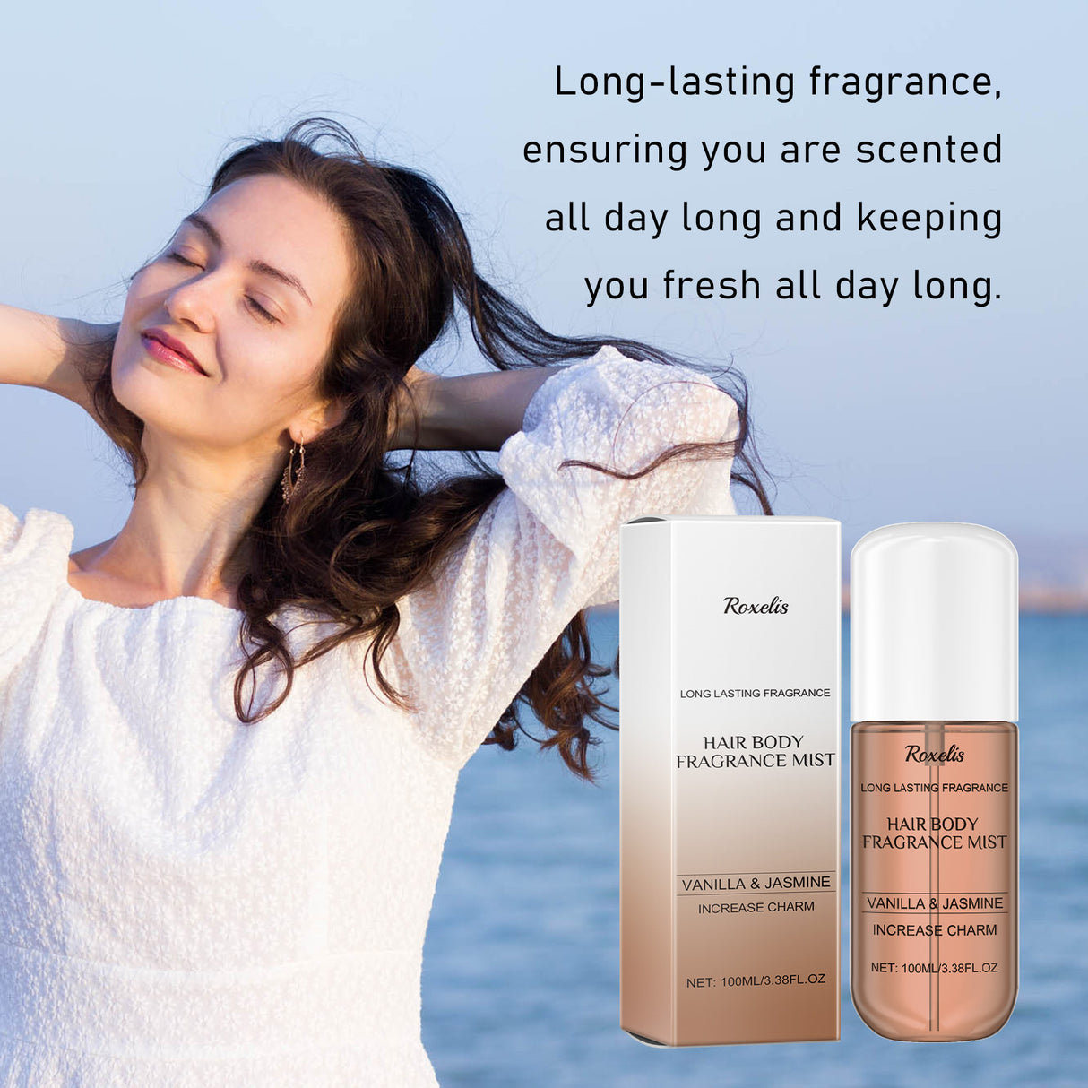 Vanilla Jasmine Fragrance Spray, Behind The Ears Neck Wrist Natural Fresh Fragrance Long-Lasting Fragrance - V.I.P Digital Presence