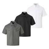 Embroidered short sleeved shirt men's loose shirt - V.I.P Digital Presence