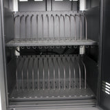 Mobile Charging Cart and Cabinet for Tablets Laptops 30-Device With Combination Lock--Black - V.I.P Digital Presence