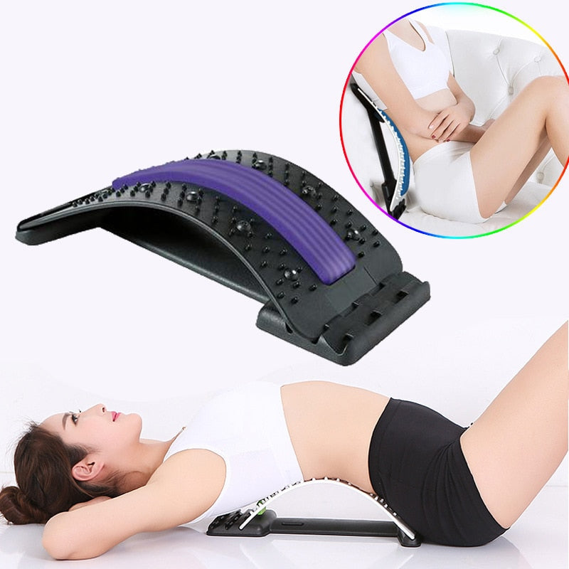 Masajeador de espalda ajustable multinivel con magnetoterapia para cintura, cuello, fitness, soporte lumbar y cervical, alivio del dolor. 