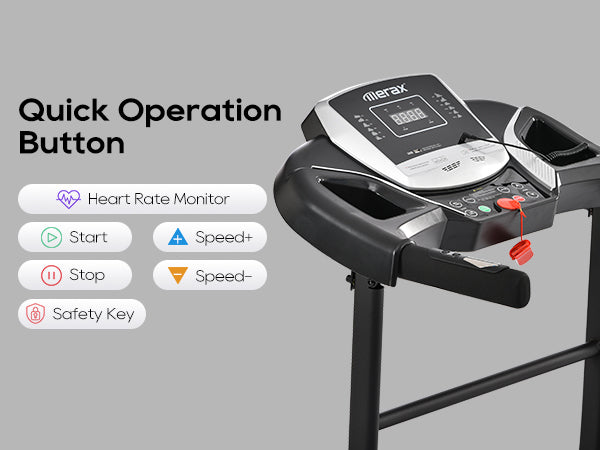 Home folding treadmill with pulse sensor, 2.5-horsepower silent brushless motor, 3-level tilt, 12 preset programs - V.I.P Digital Presence