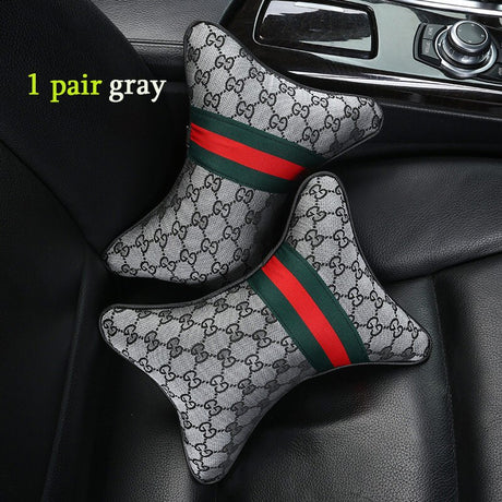1 pair Luxury Linen material car headrest pillow Unisex Breathable Auto Neck Rest Headrest Cushion Pillows 4 seasons Universal - V.I.P Digital Presence