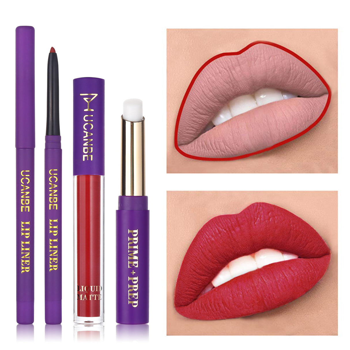 UCANBE Matte Lip Glaze + Lip Liner + Primer Set of 13 Packs - V.I.P Digital Presence