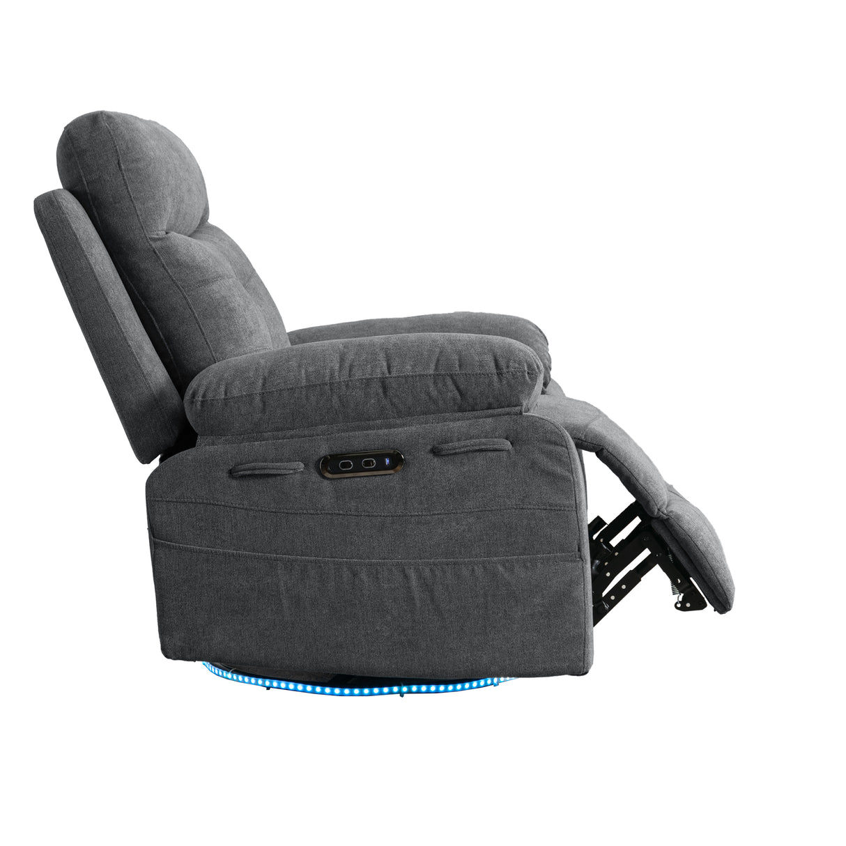 270 degree rotating electric lounge chair with Bluetooth speaker, LED light, telescopic foot pedal adjustable backrest DG - V.I.P Digital Presence