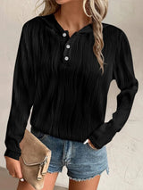 Textured Long Sleeve Hoodie - V.I.P Digital Presence